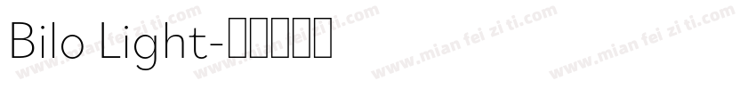 Bilo Light字体转换